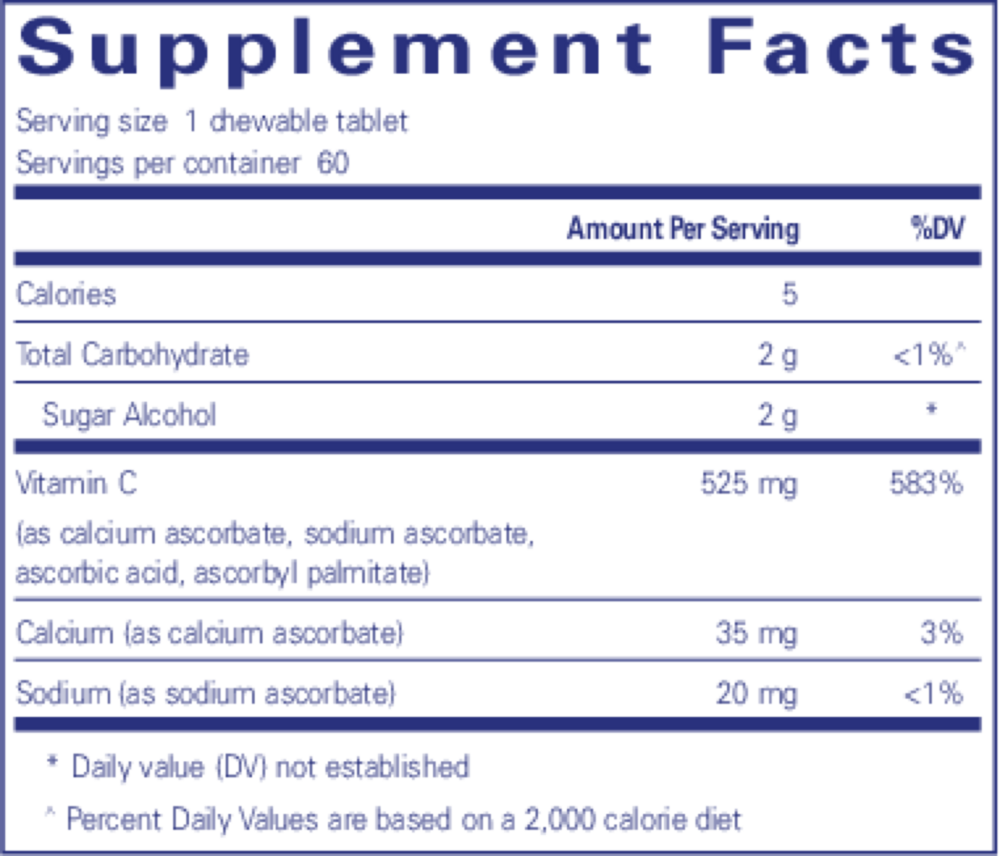 Pure Encapsulations Vitamin C Chewables