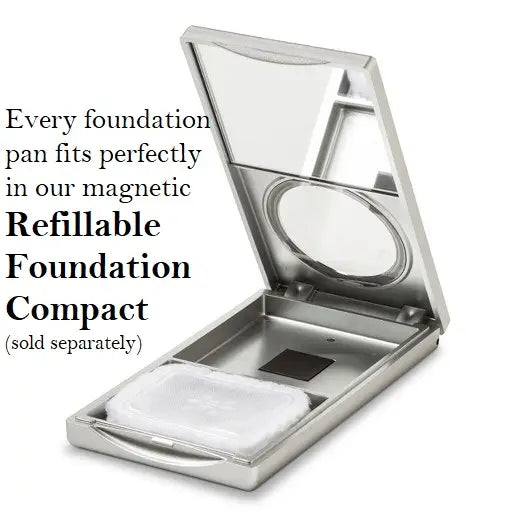 Honeybee Gardens pressed mineral powder foundation compact w/ puff