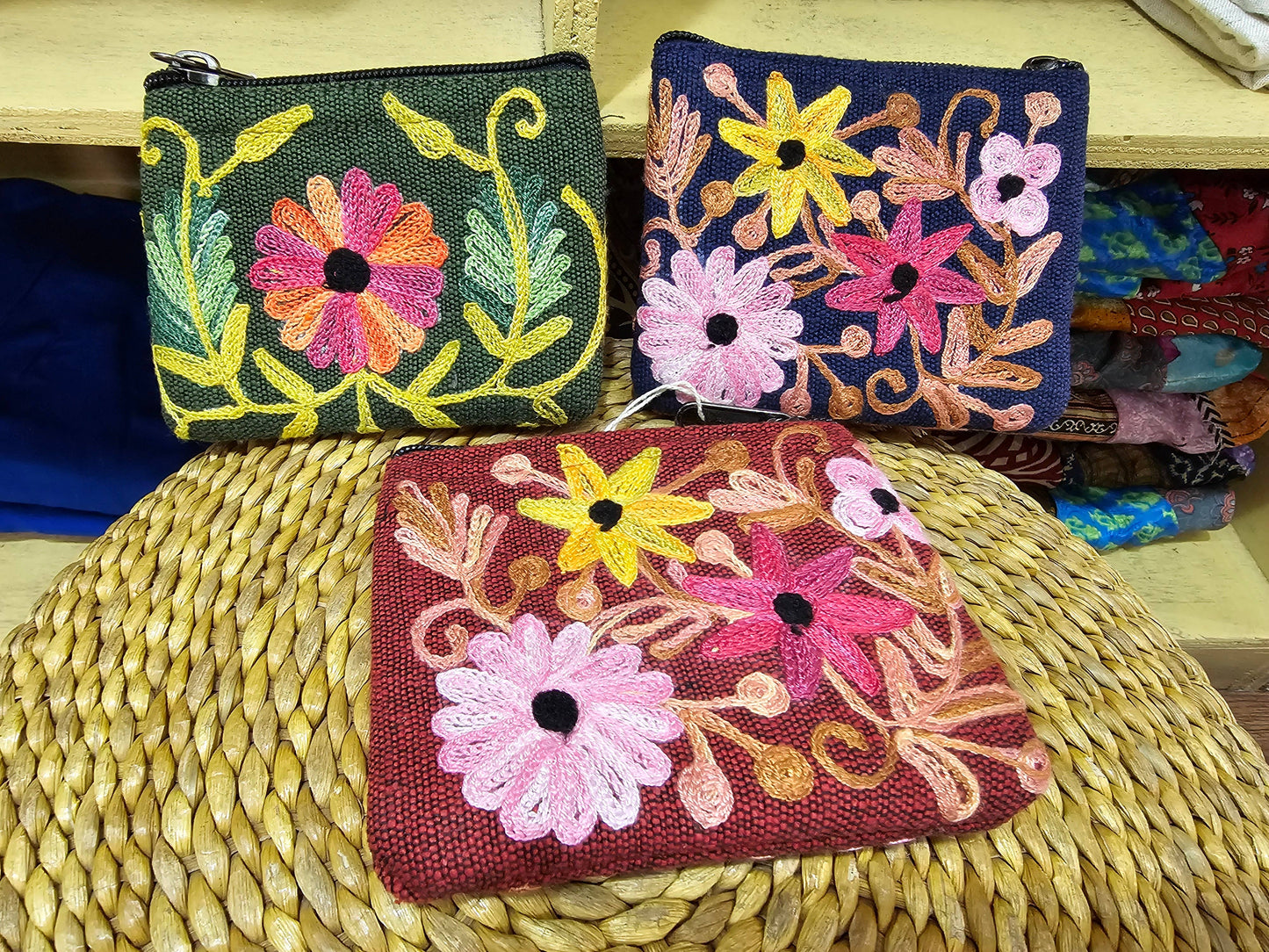 Embroidery Cotton Coin Purse