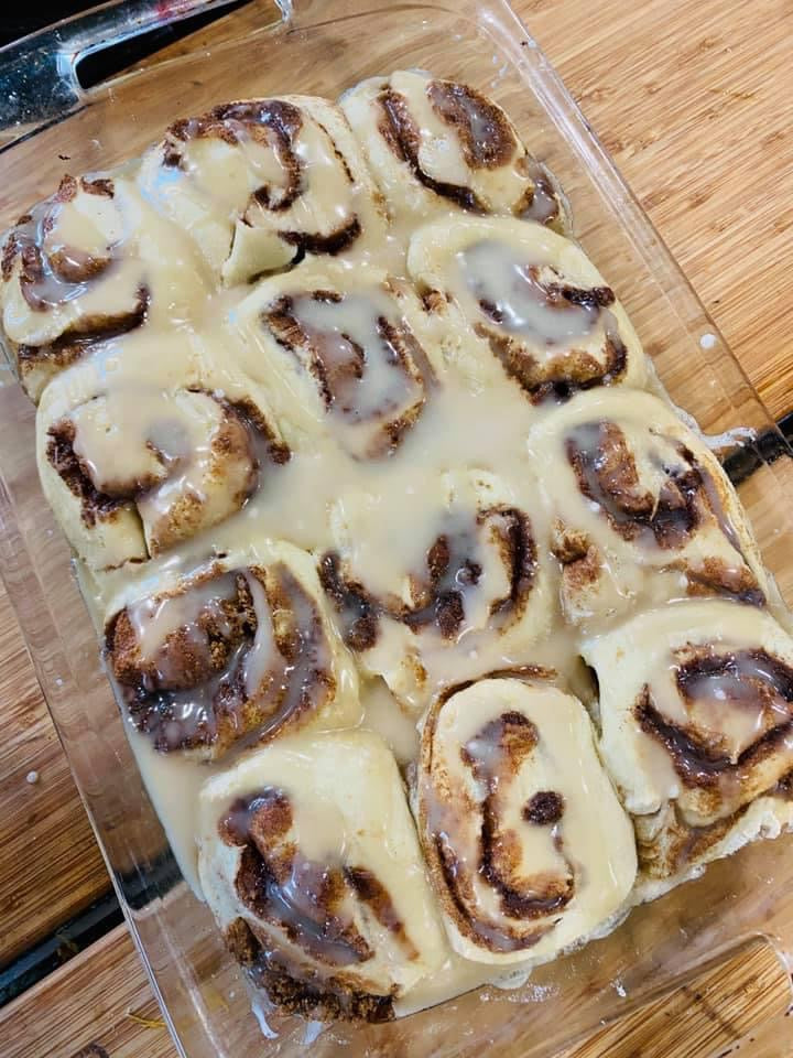 Organic sourdough brioche cinnamon rolls