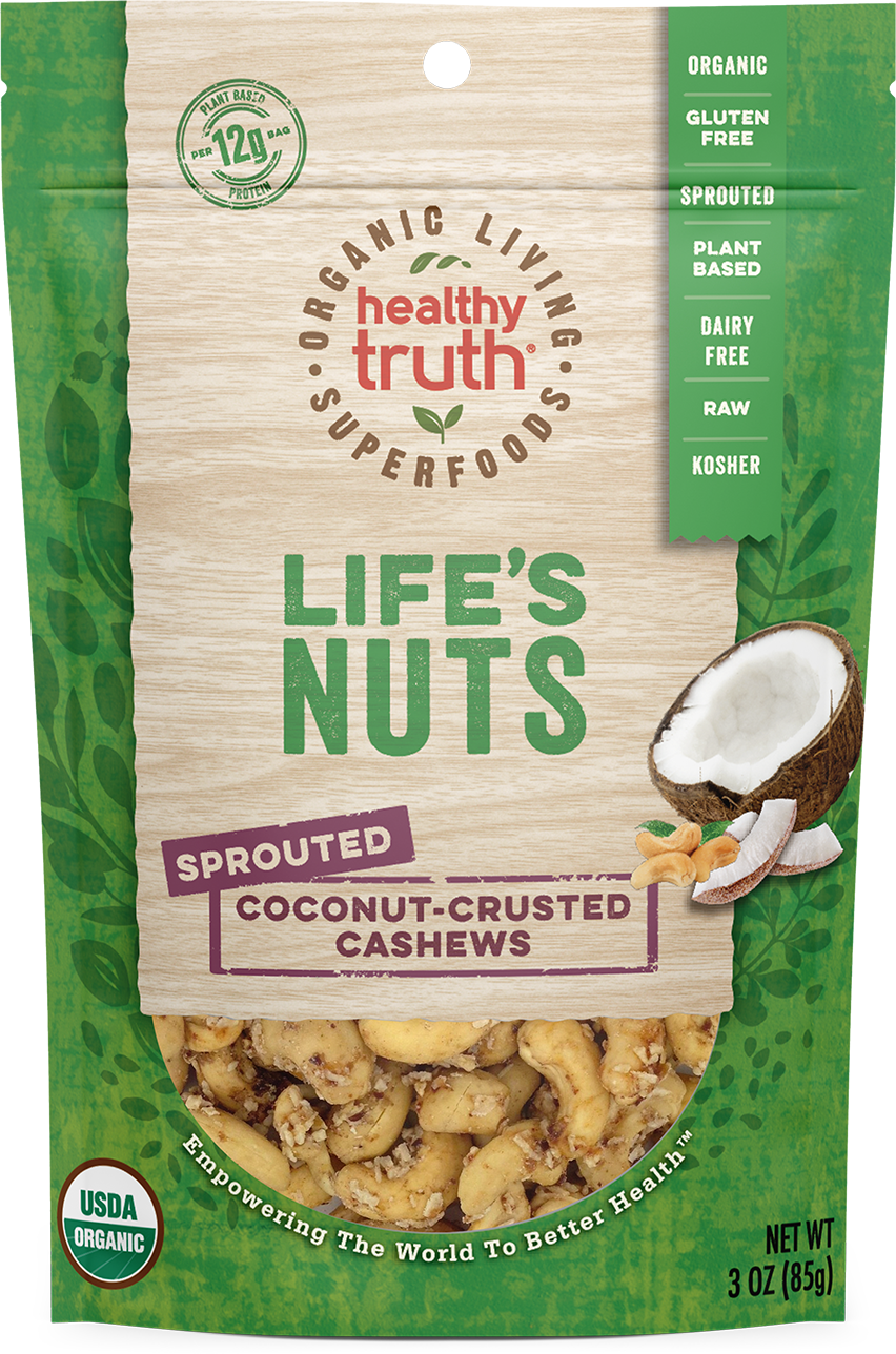 Healthy Truth coconut crusted cashews