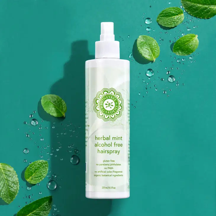 Herbal mint alcohol free hair spray