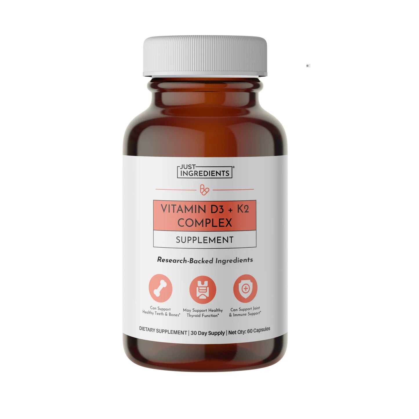 Just Ingredients Vitamin D3 + K2 Complex