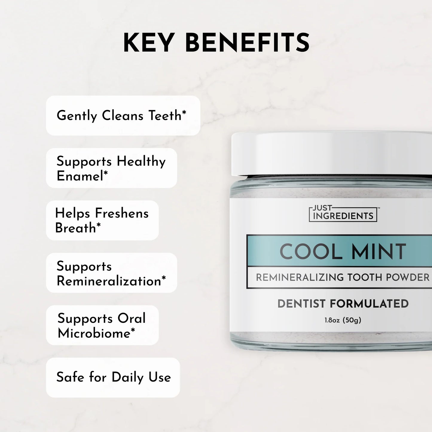 Just Ingredients remineralizing tooth powder