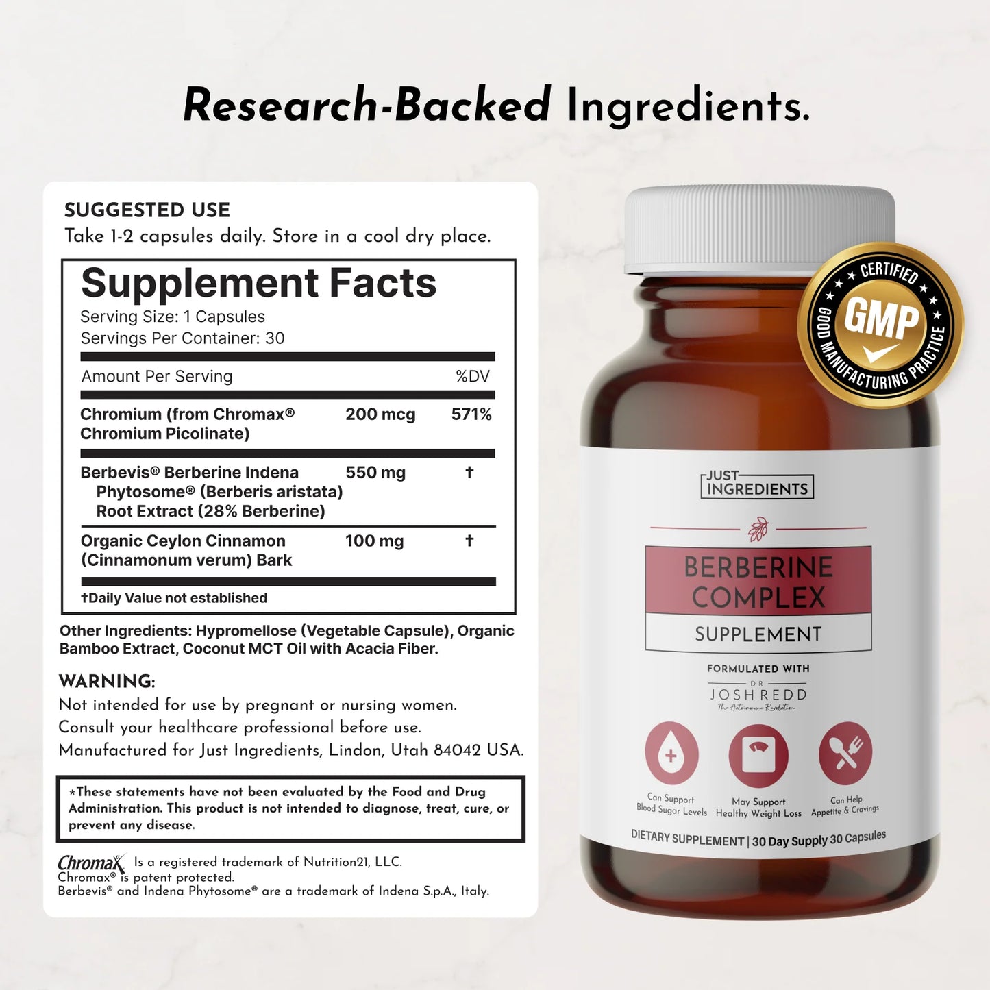 Just Ingredients Berberine supplement