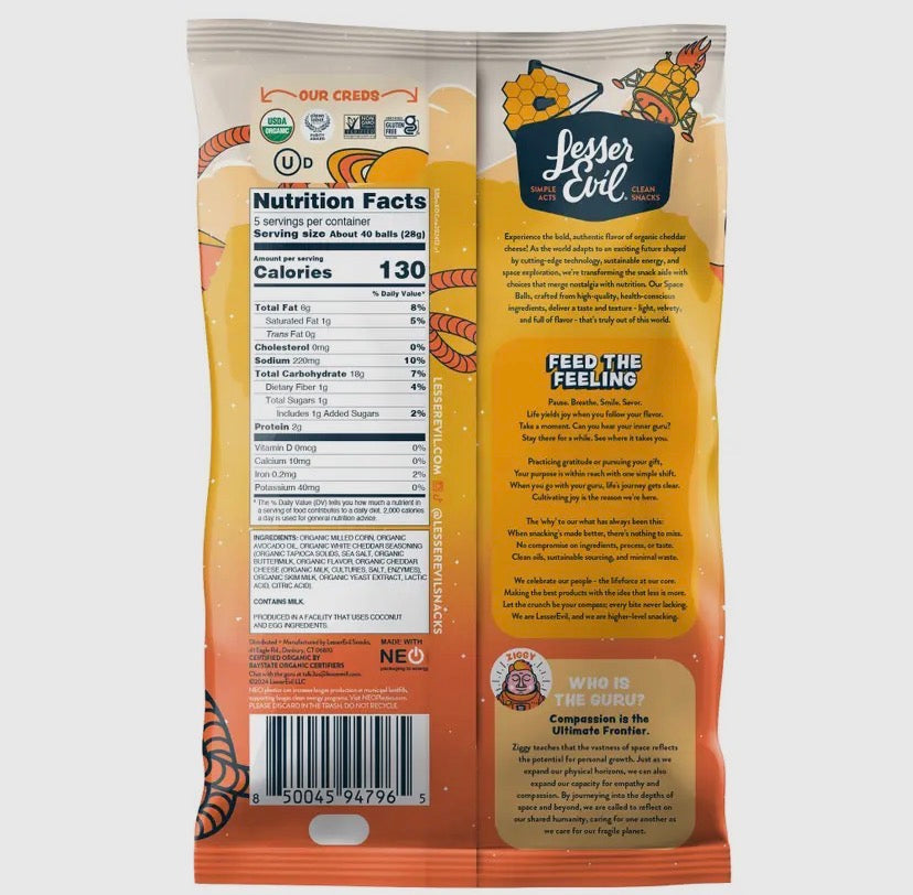 Lesser Evil snacks - 0.6 oz snack size