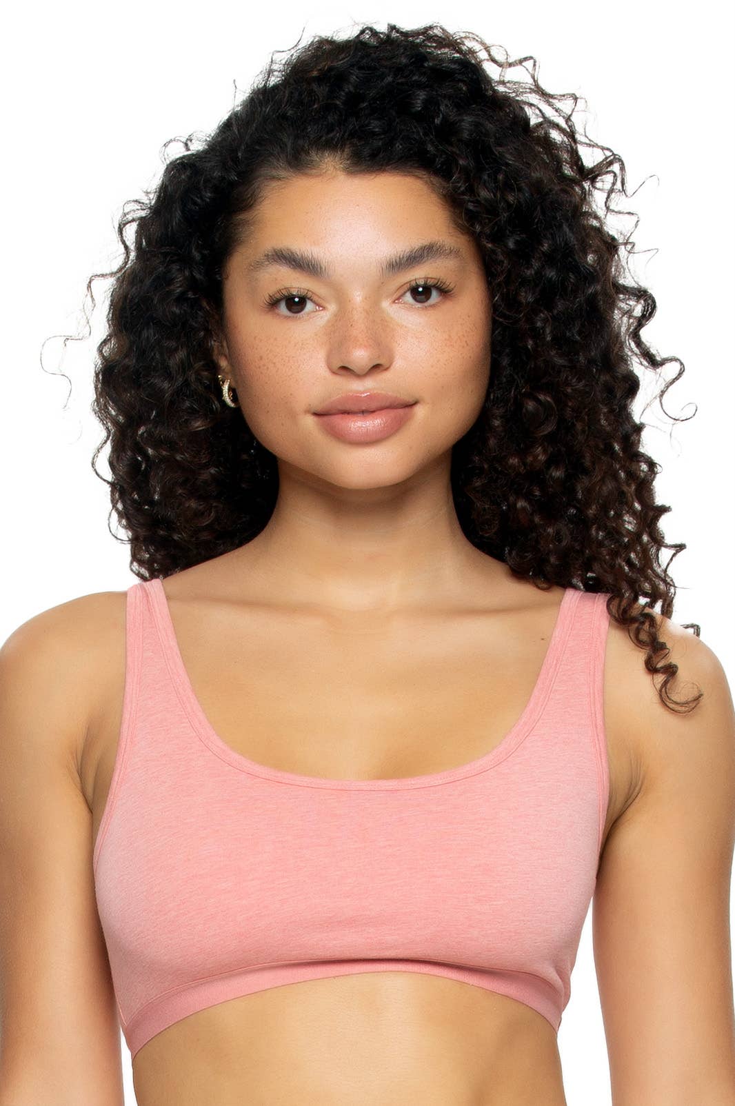 Organic Cotton Stretch Bralette -  Rose