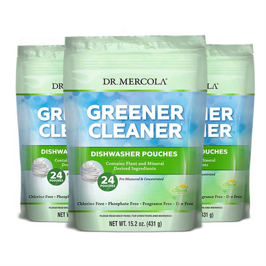 Dr. Mercola greener cleaner dishwasher pouches