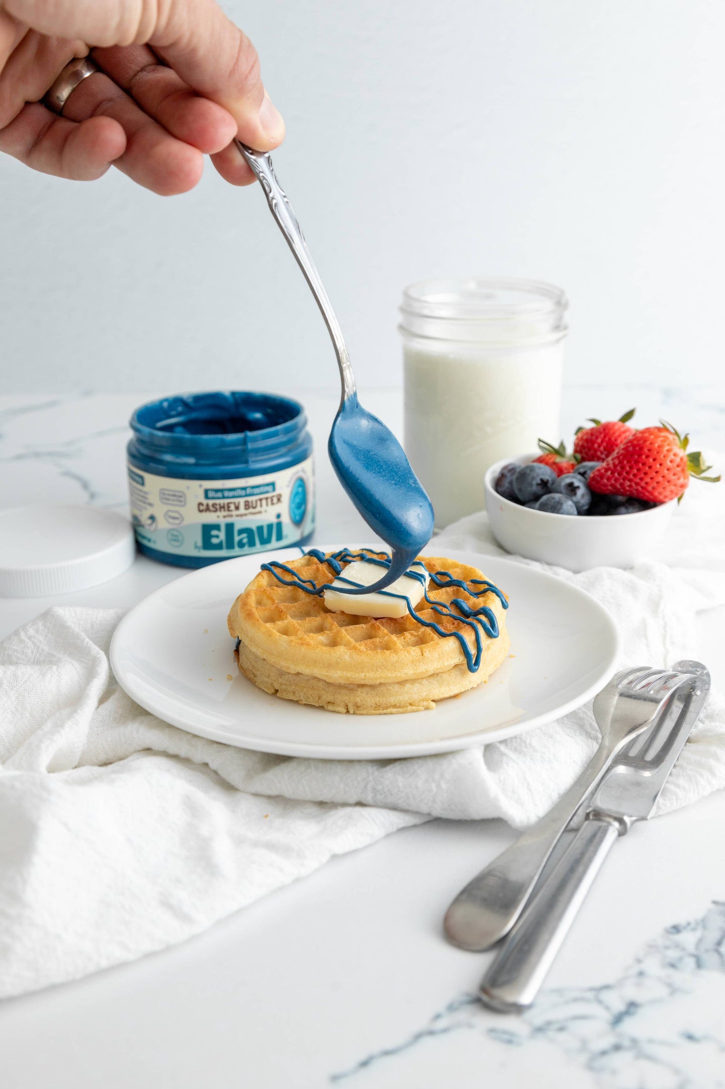 Blue Vanilla Cashew Butter w/ Spirulina