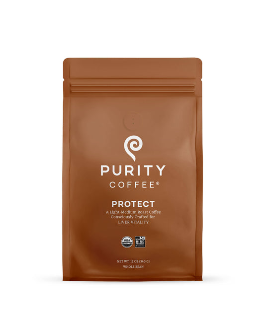 Purity Coffee: PROTECT - light-medium roast whole bean coffee 12 oz