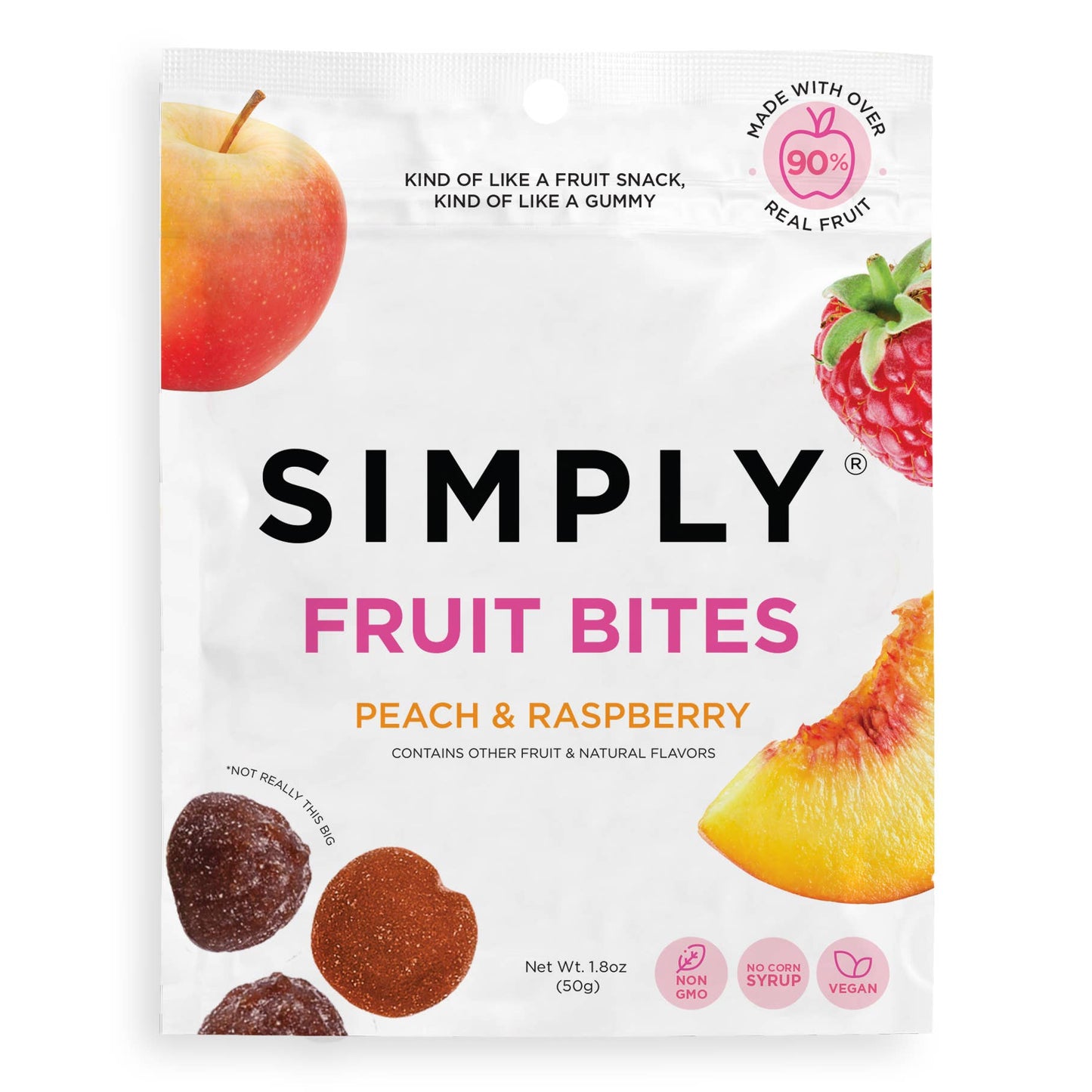 Fruit Bites - Peach Raspberry (1.8 oz Bags)