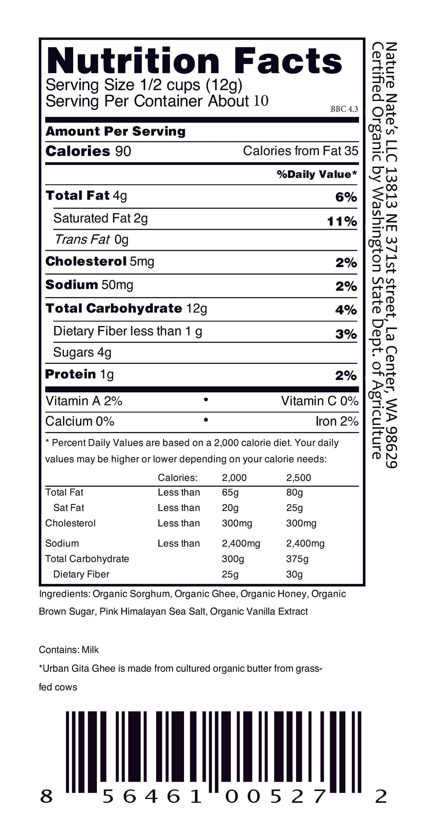 Organic Popped Sorghum Brown Butter Caramel