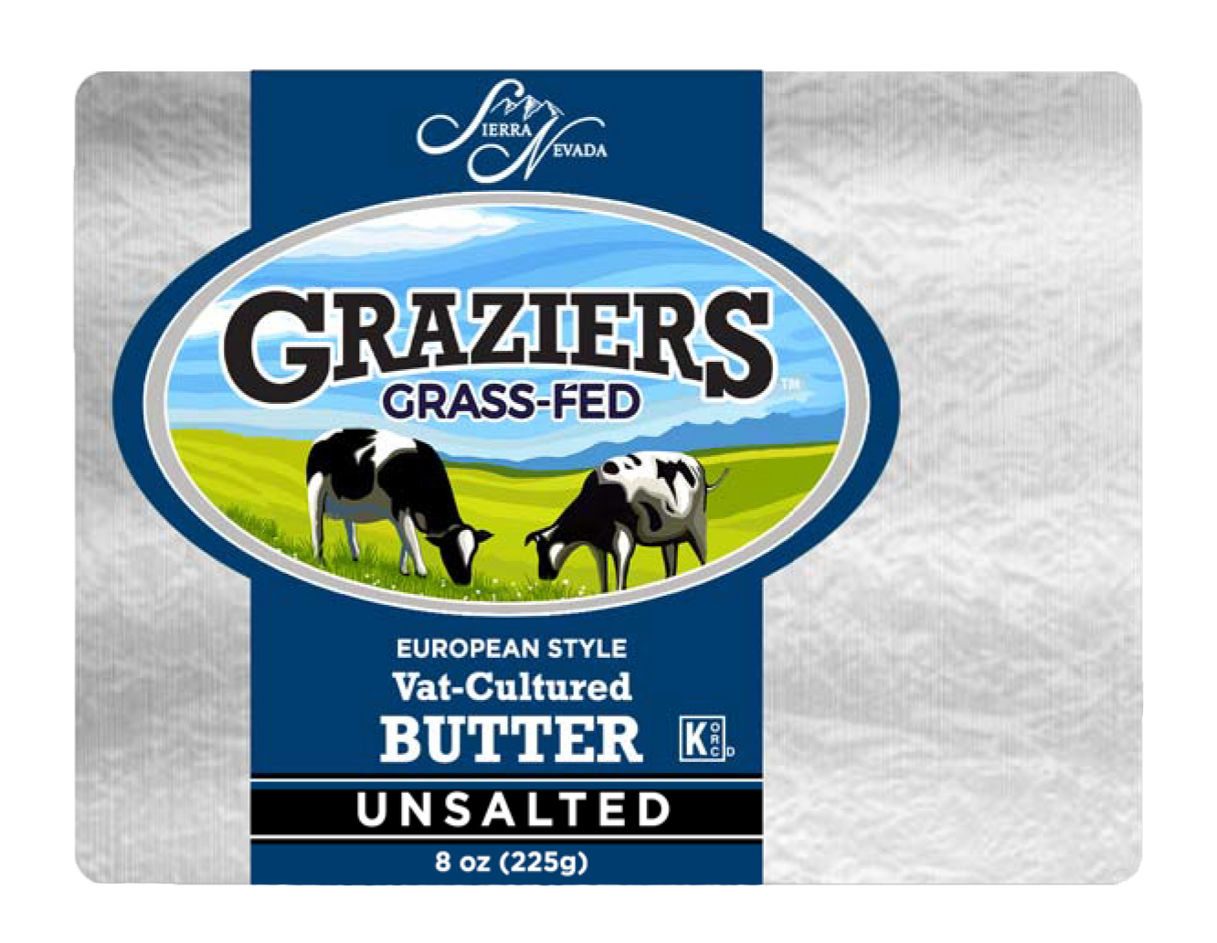 Graziers Vat Cultured Euro-Style Unsalted Butter 12/8oz
