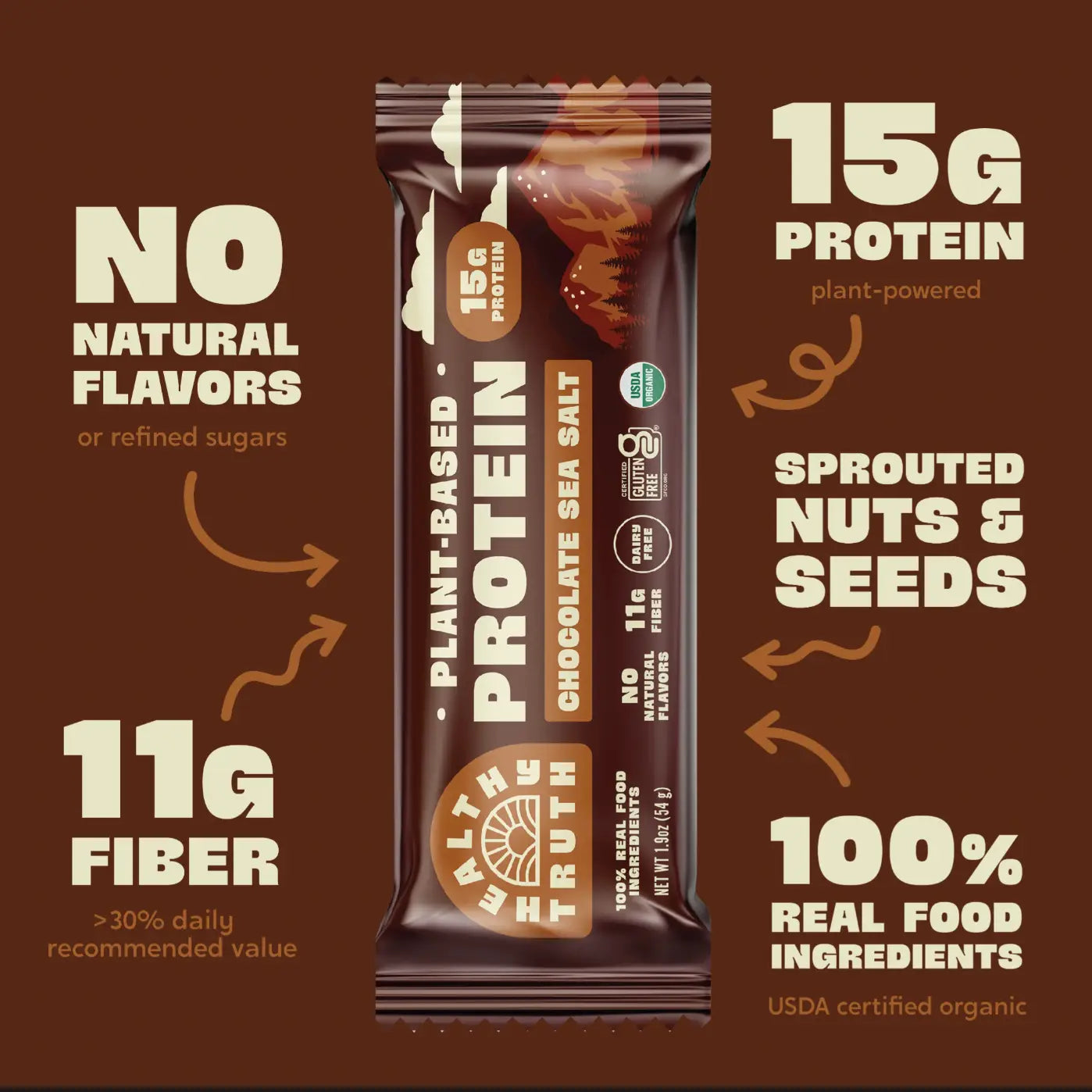 Healthy Truth chocolate sea salt protein bar