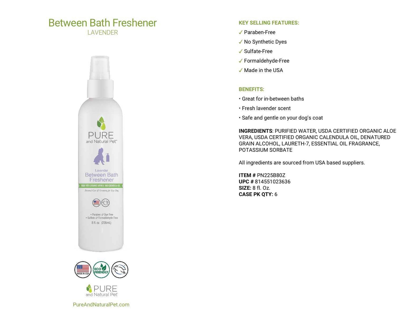Between Bath Freshener for Dogs - Lavender