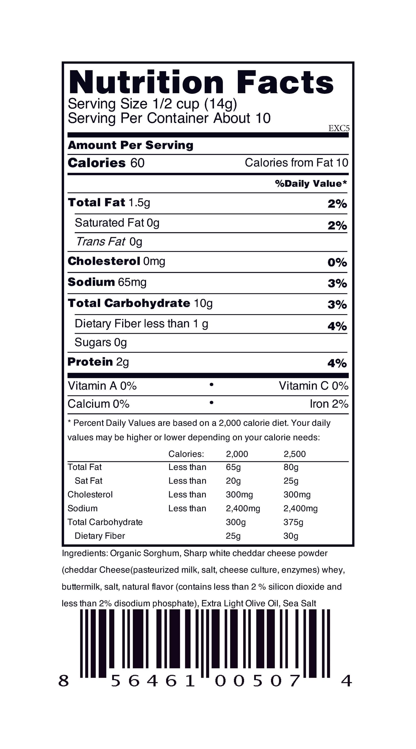Popped Sorghum Extemely Cheezy
