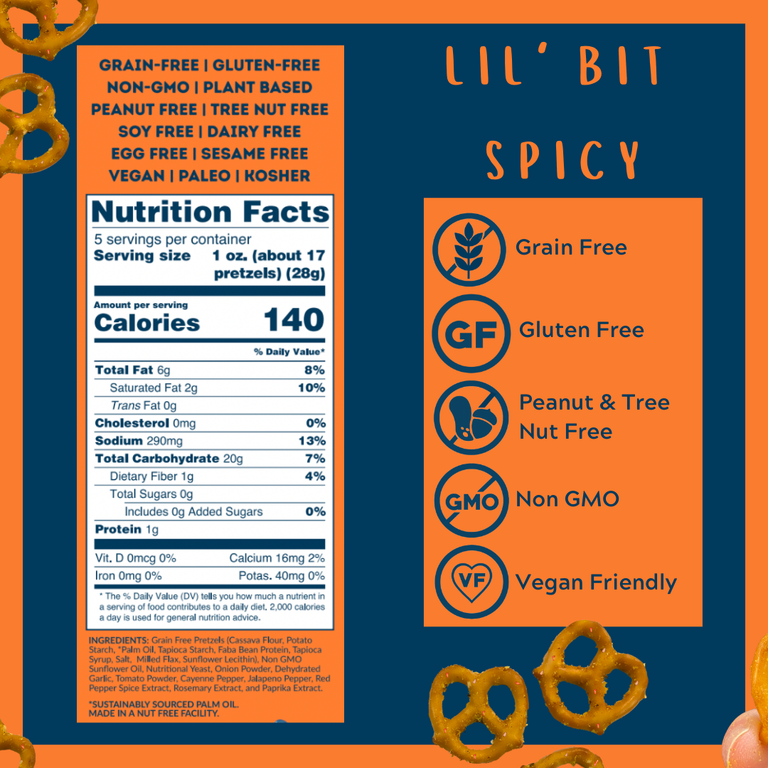 Spicy Grain Free Pretzels 5oz