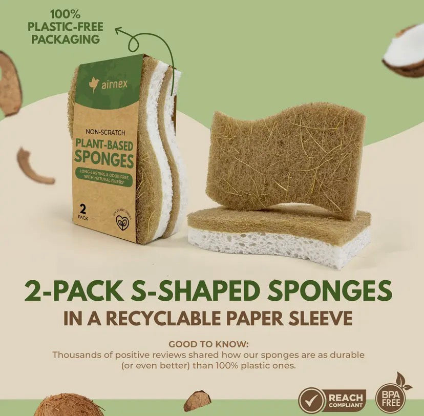 Plant-based sponges 2-pack