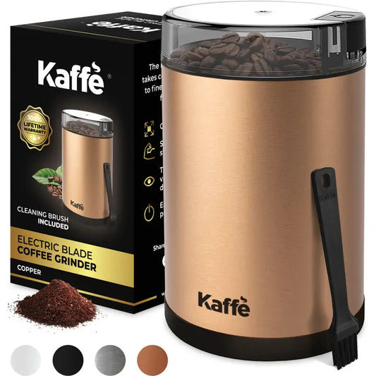 Kaffe electric coffee grinder with cleaning brush