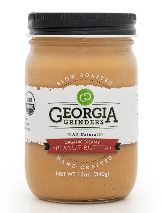 Georgia Grinders organic peanut butter 12 oz glass jar