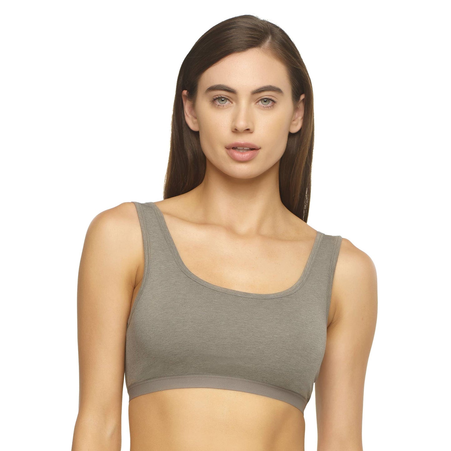 Organic Cotton Stretch Bralette - Slate