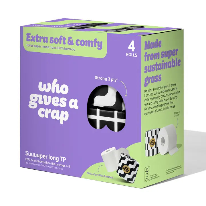 Who Gives A Crap 100% bamboo premium toilet paper 4-pack