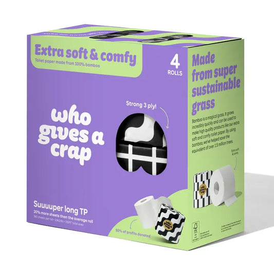 Who Gives A Crap 100% bamboo premium toilet paper 4-pack