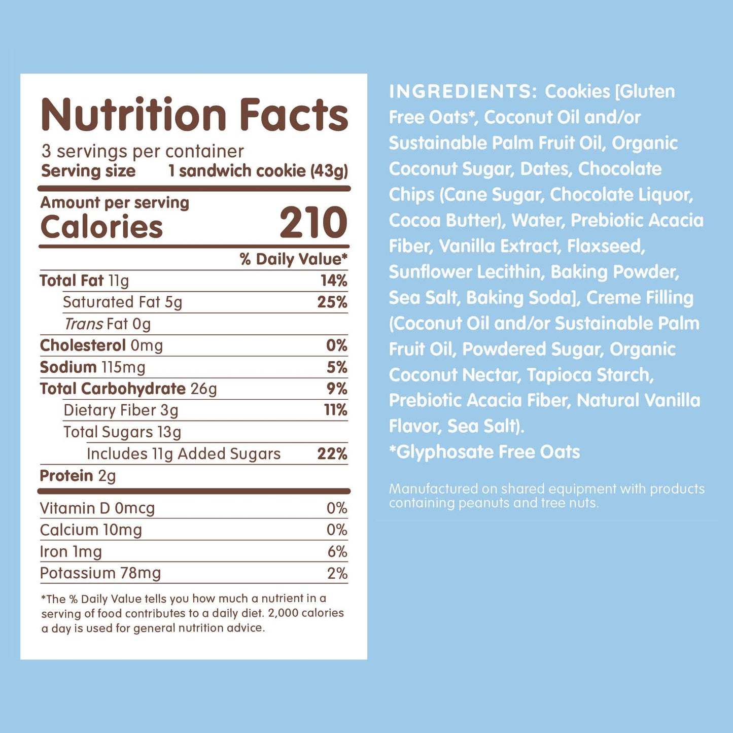 Chocolate Chip Creme Sandwich - 3 PK Box