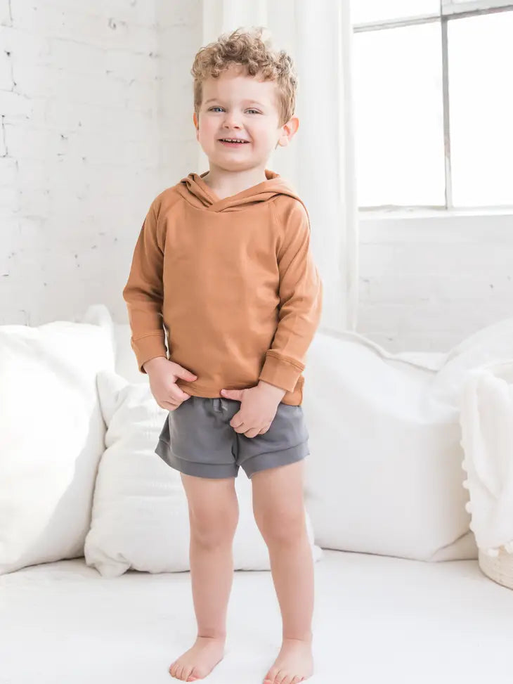 Organic baby and kids hooded pullover