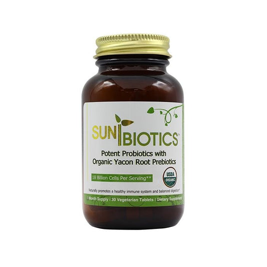 Sunbiotics vanilla probiotic w/ prebiotic tablets