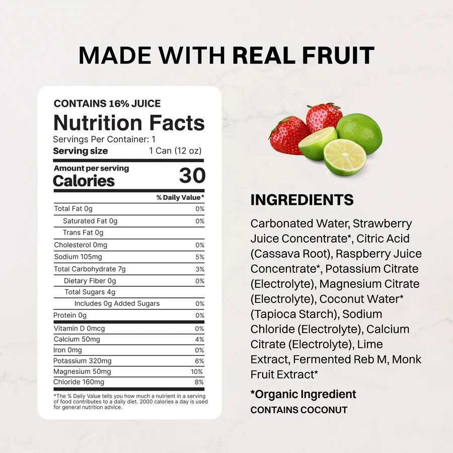 Just Ingredients sparkling electrolytes