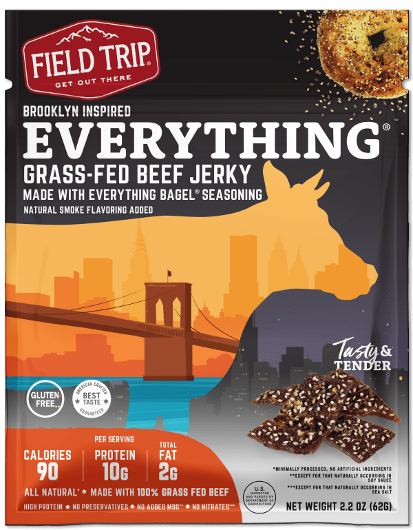 Everything bagel grass-fed beef jerky 2.2 oz