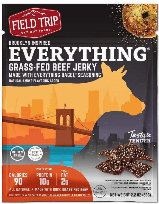 Everything bagel grass-fed beef jerky 2.2 oz