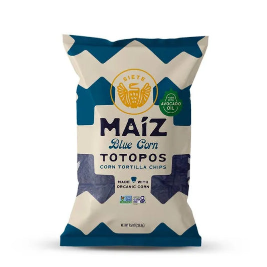 Siete Foods maiz blue corn tortilla chips